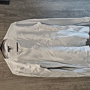 J.Crew men's medium light gray 1/4 button waffle henly